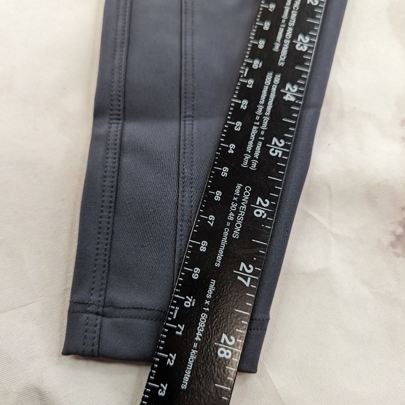 ADAY Leggings Women Large Grey Brakes On Pant Pull On A Day High Rise Crop Ankle - Picture 9 of 11